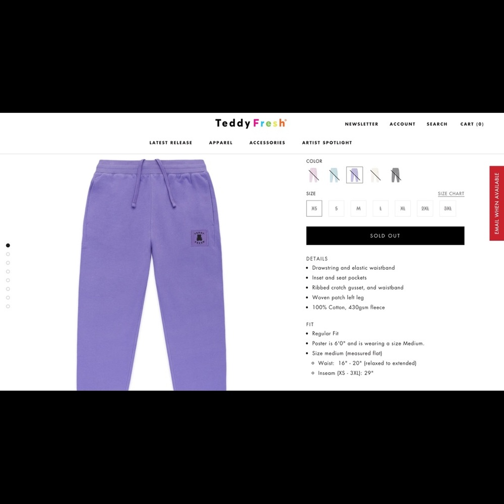 Teddy Fresh classic fleece sweatpants